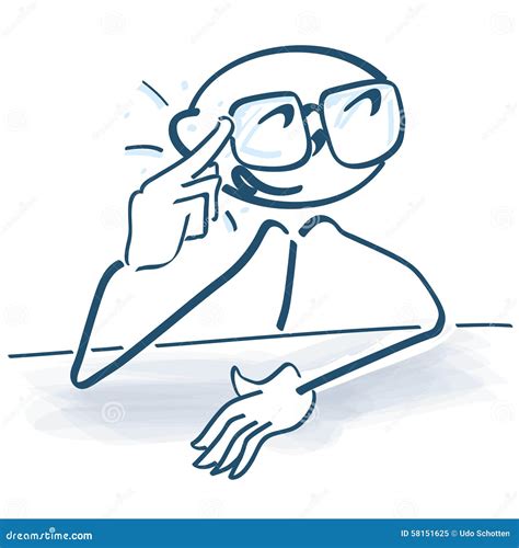 Stick Figure Thinking Clipart