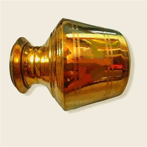 Buy Pure Brass Ghada/Theertha Kudam/Pooja Kalash/Handi/Brass Kudam Size ...