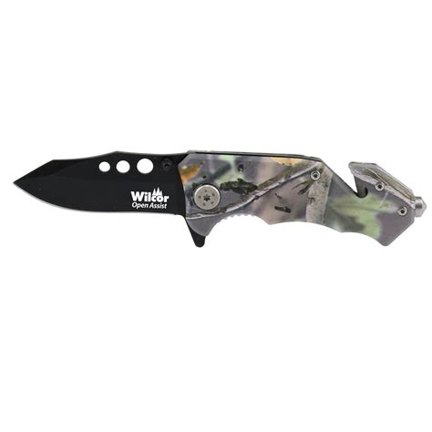 6.5" Camo Emergency Open Assist Knife - FISH307.com