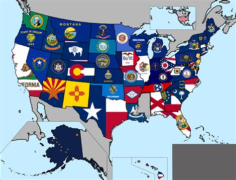 State Flag Map of the United States as of June 30th, 2020 : r/Maps