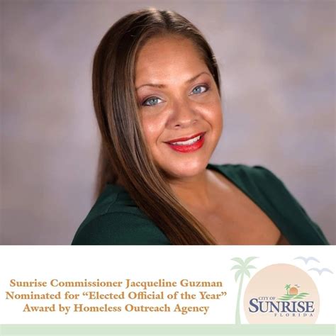 (Message from City of Sunrise): Sunrise City Commissioner Jacqueline A ...