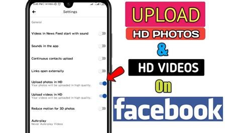 How to Upload HD Photos & HD Videos on Facebook 2020 - YouTube
