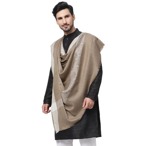 Men's Woven Border Shawl – Weavers Villa