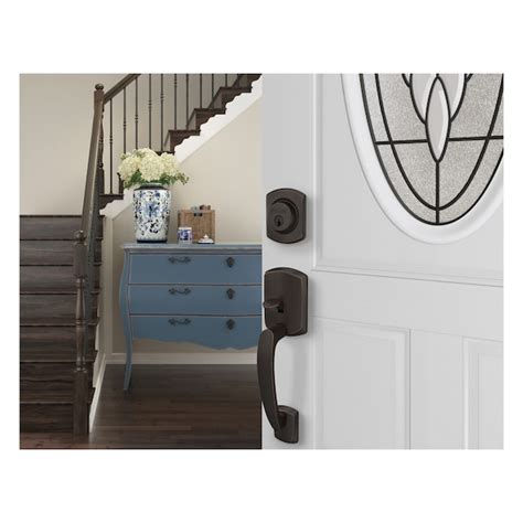 Schlage Greenwich-Delfayo Aged Bronze Single-Cylinder Deadbolt Entry ...