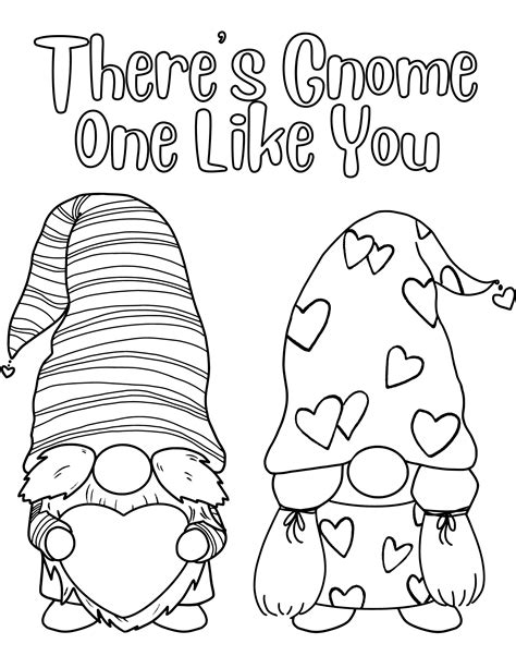 Free Printable Gnome Coloring Pages For Kids