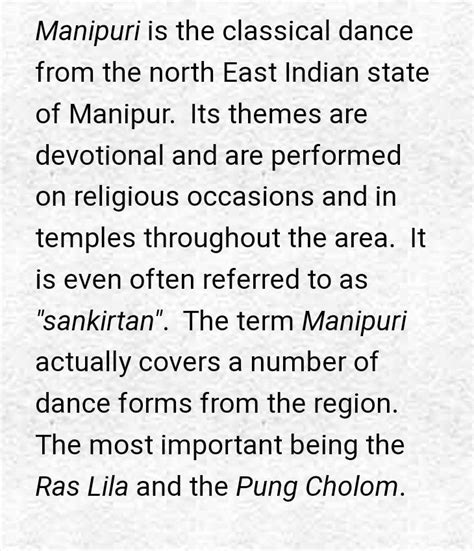 write a short note on the Manipuri dance - Brainly.in