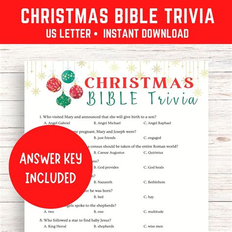 Christmas Bible Trivia Game | Christmas Party Game | Fun Christmas Day ...