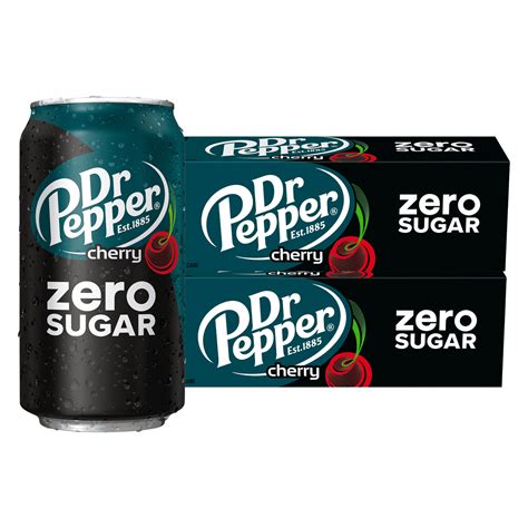 Dr. Pepper Cherry Zero Sugar Soda, 12 oz, Unique Flavor, Perfect Game ...