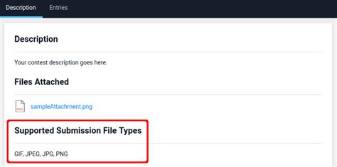 File Format of Contest Entries | Contest | Freelancer Support