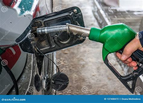 Man Fills the Gas Tank of the Car. the Concept of Price Changes for Petroleum Products and ...