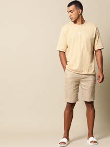 Mr Bowerbird Solid Men Round Neck Beige T-Shirt - Buy Mr Bowerbird ...