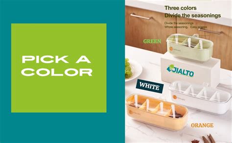 Buy JIALTO Crystal Home Storage Compartments Seasoning Box with Lid ...