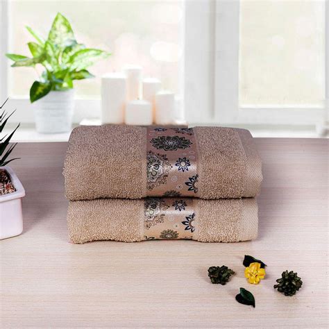 Rangoli Century 450 GSM Cotton Hand Towel Set of 2 (Size: 40x60 CM)