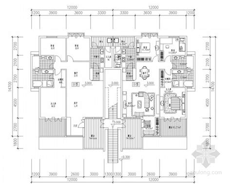 [北京]某叠拼别墅户型平面图（126、139平方米）-建筑户型图-筑龙建筑设计论坛