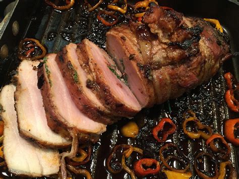 Hickory-Smoked Bacon and Sage Stuffed Mesquite BBQ Marinated Pork Loin ...