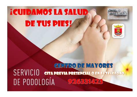 RECORDATORIO!! SERVICIO DE PODOLOGÍA DEL CENTRO DE MAYORES