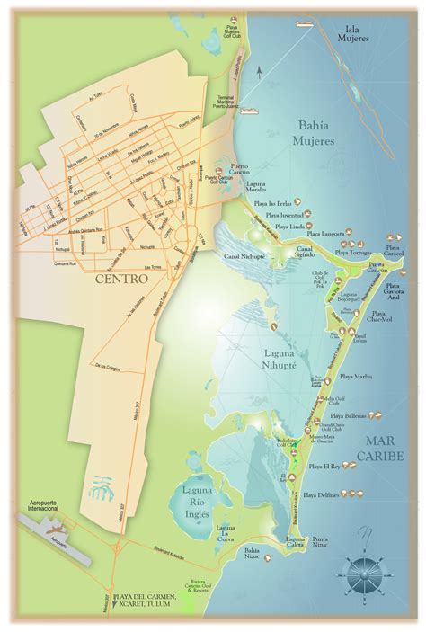 Cancun Map , カンクンの地図 – MFNAJR