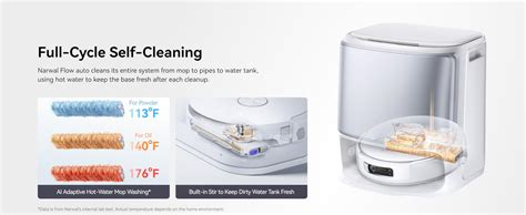 Amazon.com - NARWAL Flow Robot Vacuum and Mop Combo, FlowWash Real-Time Self-Cleaning Track Mop, 22,000 Pa Suction, Dual-Camera AI Obstacle Avoidance, Carpet