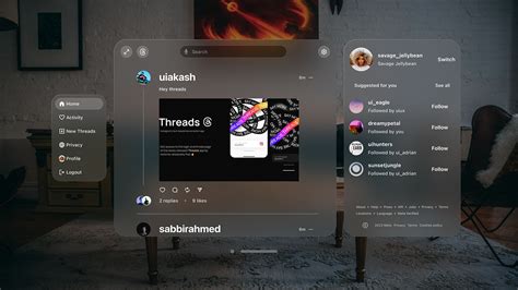 Image result for Threads App Interface