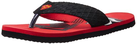 Superman Men's Red Flip Flops Thong Sandals - 10 UK/India (44 EU)(11 US ...