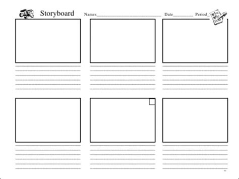 Image result for Free Printable Storyboard Example