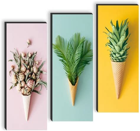 SAF paintings set of 3 Flower UV textured self adeshive wall painting ...