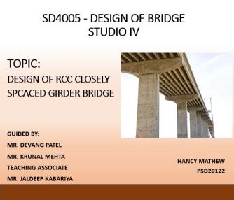 DESIGN OF RCC CLOSELY SPACED BRIDGE | CEPT - Portfolio