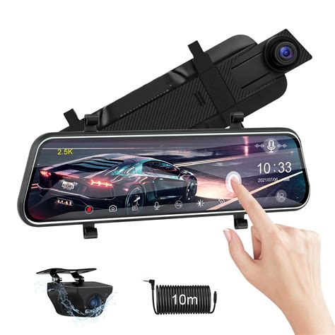 Buy 【Newest】Jansite Voice Control Mirror Dash Cam 2.5K Dual Dash Camera ...