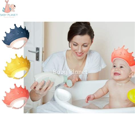 Crown Design Adjustable Baby Shower Cap with Ear Protection - Baby Planet