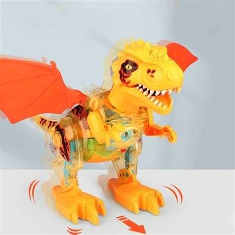 Walking Dinosaur with Spray Mist, Flashing Light & Roaring Sound (6 Mo ...