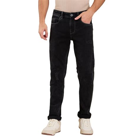 Being Human Mens-Bottom Denim Black Tone