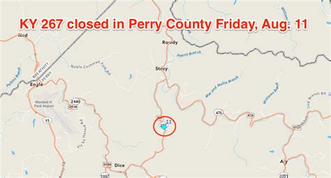 KY 267 in Perry County to be closed Friday, Aug. 11