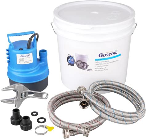 Goseoil Tankless Water Heater Flushing Kit Includes 1/2HP Submersible ...