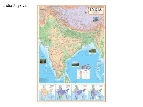 India Political & Physical Map Poster 70x100 cm / 28x40 Inch – Vibrant ...