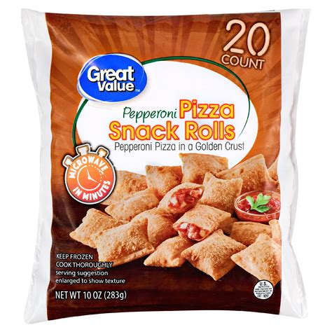 Great Value Frozen Pizza Snack Rolls, Pepperoni, 10 oz, 20 Count ...