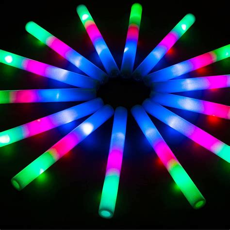 Amazon.com: SHQDD 28PCS LED Foam Glow Sticks, Foam Light up Sticks Bulk ...
