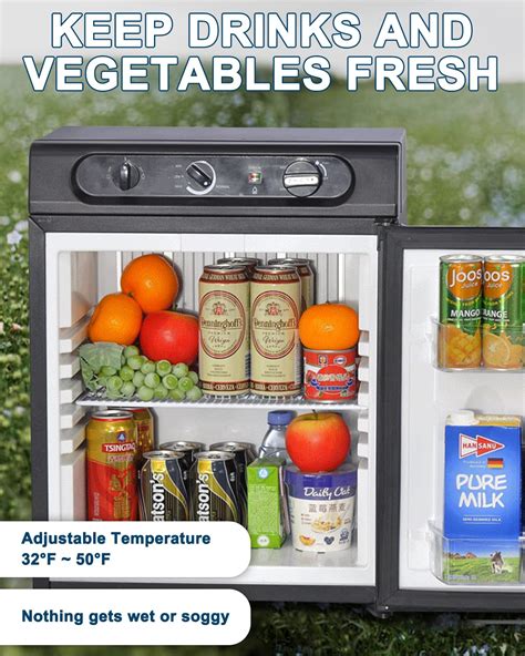 Buy Smad Propane Refrigerator 1.4 Cu.Ft, 3 Way Mini Fridge, 12 V/110V ...