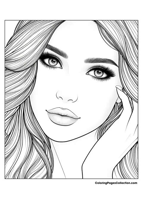 Printable Realistic Girl Coloring Pages