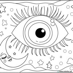 Coloring page of manga eyes Download or Print for free