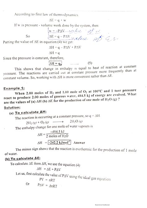 Image result for Enthalpy Calculation Examples