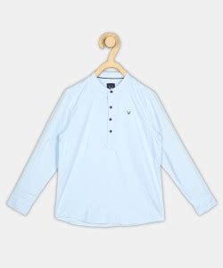 Allen Solly Boys Solid Casual Light Blue Shirt - Buy Allen Solly Boys ...