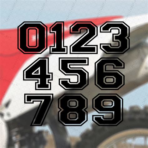 Sticker Design For Motorcycle Numbers