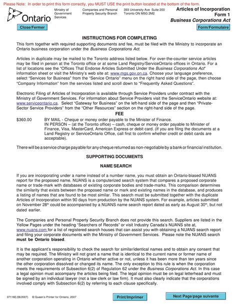 Free Printable Articles Of Incorporation Templates [PDF, Word] Non Profit