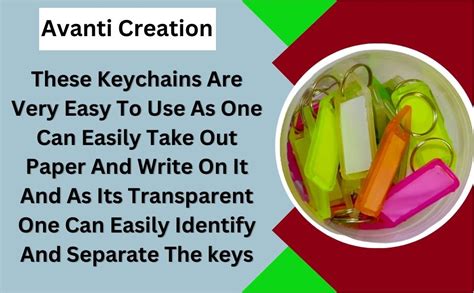 Avanti Creation Multicolor Multipurpose Writeable Name Key Tags ...
