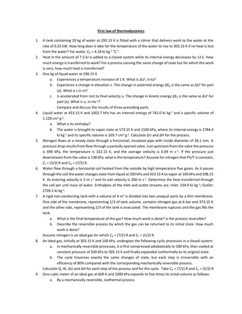 Image result for Thermodynamics Chapter 2 Tutorials