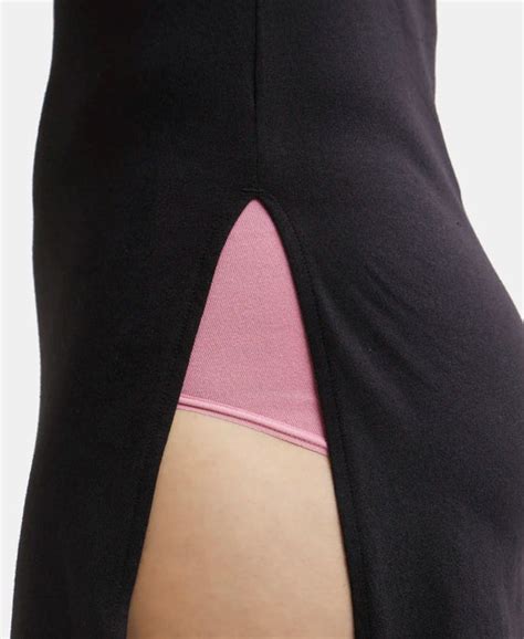 Buy Super Combed Cotton Kurta Slip with Side Slits and StayFresh ...