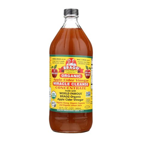 Amazon.com : Bragg Organic Apple Cider Vinegar Honey Cayenne Wellness ...