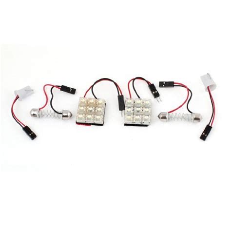 ELECTROPRIME Auto Car Roof White 9 LED Map Light Panel 2 Pcs w T10 ...