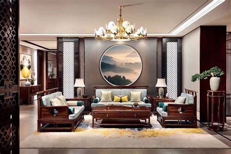 阅界新中式家具新中式客厅紫檀实木雅致简约沙发组合 - 逛蠡口