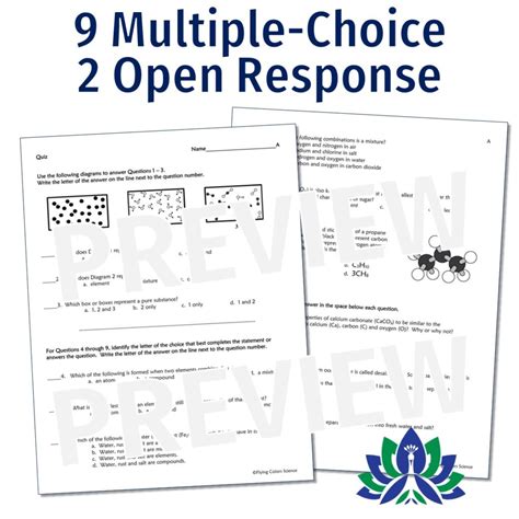 Classification of Matter Questions 的图像结果